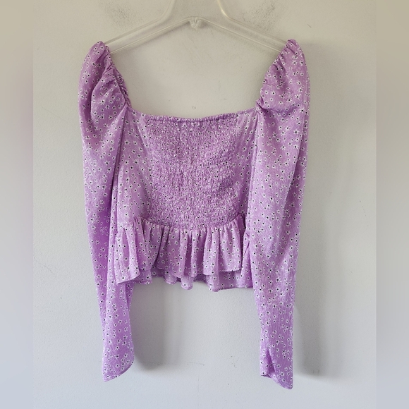 ZARA | floral lilac top tier print blogger fav sz LARGE - Picture 4 of 7